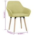 thumbnail image 4 of vidaXL Dining Chairs 2 pcs Green Fabric, 4 of 4