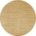 thumbnail image 1 of Ahgly Company Machine Washable Indoor Round Contemporary Yellow Area Rugs, 5' Round, 1 of 7
