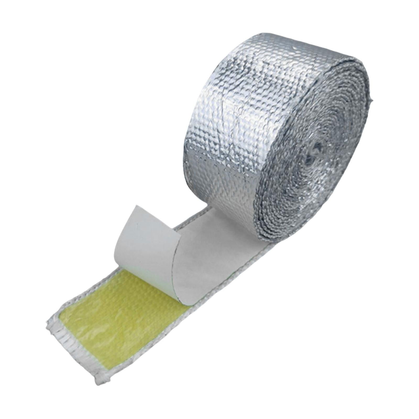Miulika Fiberglass Aluminum Foil Tape High Temp Heavy Duty Multipurpose Sturdy Thermal Insulation Adhesion for Furnace Repair Ducting 1.5mmx50mmx5m
