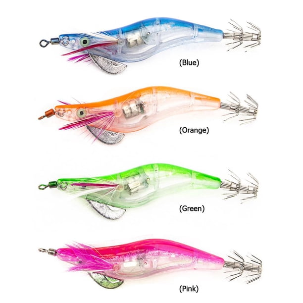 Pesca Señuelo de pesca LED electrónico camarón calamar anzuelo aparejos de pesca (verde)
