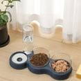 thumbnail image 4 of Baywell Cat Food Bowls, Plastic 15°Tilted Raised Cat Food Dishes, Automatic Water Bottle, Pet Feeder Food and Water Bowls, Wet and Dry Food Bowl Set for Cats and Small Dogs, Blue, 4 of 9