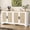 White, variant on 4-Door Sideboard Buffet Cabinet, Natural Rattan Storage Cabinet, Boho Entryway Console Table, Coffee Bar Station for Dinning Room, Living Room, Kitchen