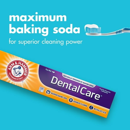 ARM & HAMMER Dental Care Toothpaste- Maximum Level Baking Soda Toothpaste -, One 6.3oz Tube, Winter Mint- Fluoride Toothpaste