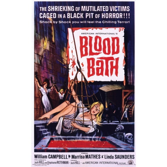 Blood Bath Movie Metal Sign 8inx 12in Art Print on Metal 8x12 Multi-Color Square Adults AB Posters