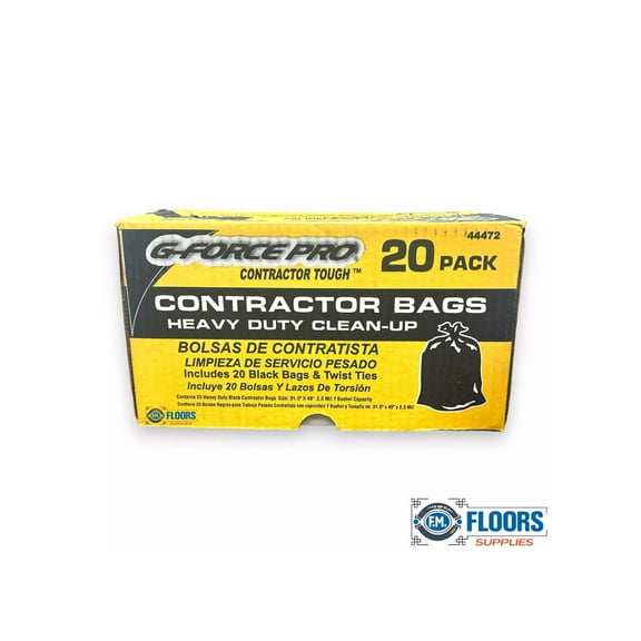 G-Force Pro Contractor Tough Heavy Duty Clean-Up Bags
