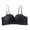 Black, variant on Women Matte Microfiber Underwire Push Up Bra Detachable Convertible Straps Molded Half Cup Keyhole Front Breathable Lining for off Shoulder Black 85B
