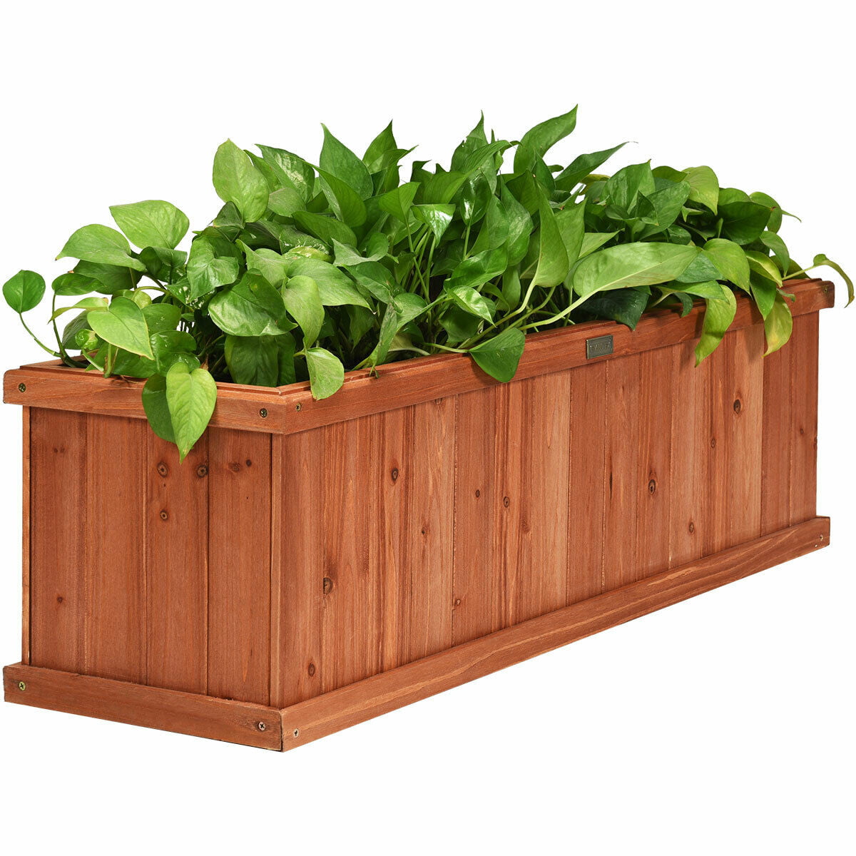 40 inch wooden flower planter raised bed box garden yard