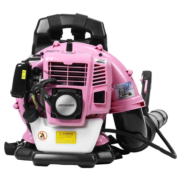 52CC 2-Stroke Backpack Gas Leaf Blower | 550 CFM Powerful Airflow | Heavy-Duty Gas Blower for Lawn Care, Yard Dust & Debris Clearing (Pink)