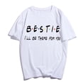 thumbnail image 2 of Bestie Shirt Best Friend Shirts Casual Graphics Shirt Short Sleeve Summer Tee Women Tops Gift White X-Large, 2 of 4