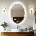 thumbnail image 3 of LUVODI Anti Fog LED Bathroom Mirror Contemporary Oval Dimmable Shatterproof Makeup Mirror 24x32 in, 3 of 13