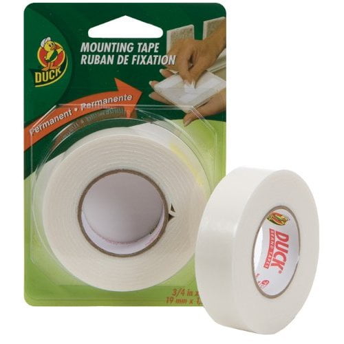 White 3/4 in Duck Brand Removable Mounting Double-Sided Foam Tape x 5 ft. 