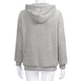 thumbnail image 3 of Sweaters for Women Warm Winter Hoodie Sweat Hooded Pullover Jumper Loose Cover Up Soft Oversized Grey Workwear Sweaters Sizes 4XL, 3 of 5