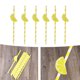 thumbnail image 4 of EeaseMX 10 pajitas de papel decorativas para fiestas hawaianas, decoración de mesa para fiestas luau, barbacoas, temática hawaiana, limón (amarillo), 4 of 7