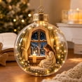 thumbnail image 5 of Lighted Scripture Ornament, Christmas Keepsake Ball Hanging Decoration for Tree Window Mantel Religious Holiday Decor, 5 of 7