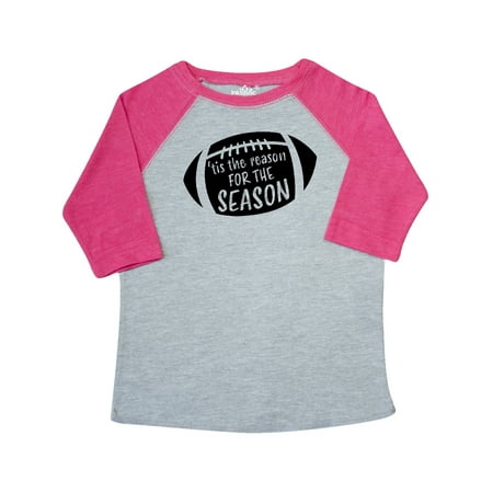 

Inktastic Tis the Reason for the Season Black Football Silhouette Gift Toddler Boy or Toddler Girl T-Shirt