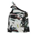 thumbnail image 2 of bar III Womens Printed One Shoulder Blouse, White, XX-Large, 2 of 2