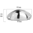 thumbnail image 2 of 12 Pcs Cup Pull Shell Handles Half Moon Kitchen Cupboard Cabinet Door Drawer, 2 of 7