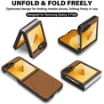 thumbnail image 3 of ELEHOLD Case for Samsung Galaxy Z Flip 6, Shockproof Magnetic Case Hard PC Slim Phone Cover,Brown, 3 of 11