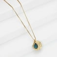 thumbnail image 3 of Handmade Minimalist Glass Drop 18K Gold Plated Necklace, 3 of 5