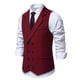 thumbnail image 2 of Camisa de Botón para Hombre, Cuello Retro Sólido Turndown Tanque sin Mangas con Bolsillos, Blusa de Moda Casual, 2 of 9