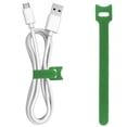 thumbnail image 2 of 1 Pack Reusable Cable Ties 7.87 Inch,Adjustable Multi-Color Cord Ties and Cable Straps for Wire Management,Hook and Loop Cord Organizer for Electronics, Desk,Strong Grip Zip Tie Alternative(Green), 2 of 5