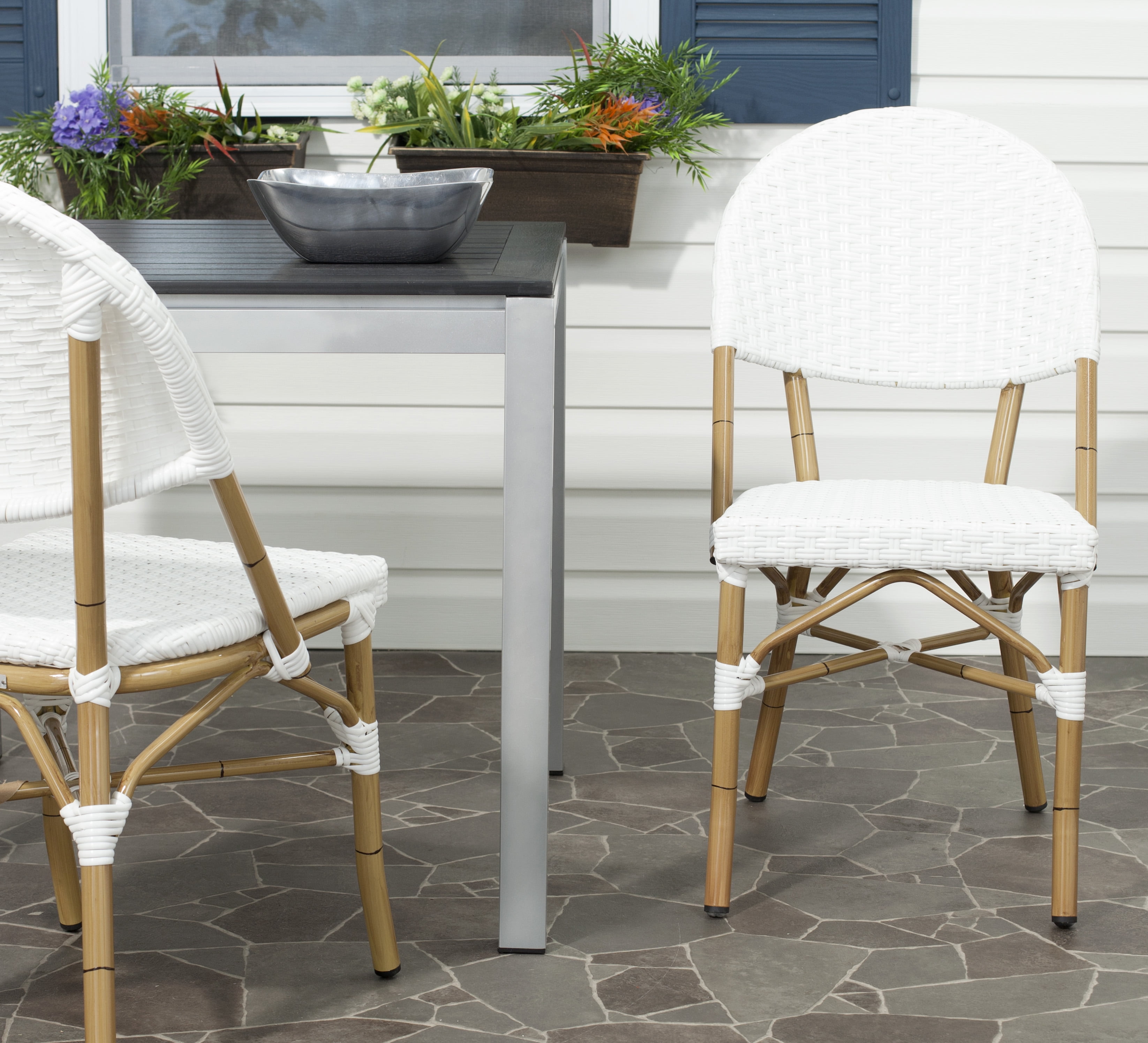 Safavieh Barrow Outdoor Patio Stacking Chair, Set of 2 - Off White ...