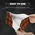 thumbnail image 3 of Zufioo Halloween Tartan Plaid Print Long Leather Tissue Bag, PVC Waterproof Napkin Facial Tissue Organizer Dispenser for Living Room, Office, Desk, 3 of 7