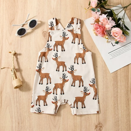 

NIUREDLTD Baby Girls Boys Print Summer Sleeveless Romper Jumpsuit Clothes