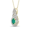 thumbnail image 2 of JewelersClub 3/4 Carat T.G.W. Emerald And White Diamond Accent 14k Gold Over Silver Pendant, 2 of 4