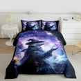 thumbnail image 4 of Manfei Witch Lizard Bedding Comforter Set, Psychedelic Stars Galaxy Twin Comforter Sets, Teens Boys Girls Kids Reversible Bedding Set, Ultra Soft Home Decor, 2-Piece, 4 of 9