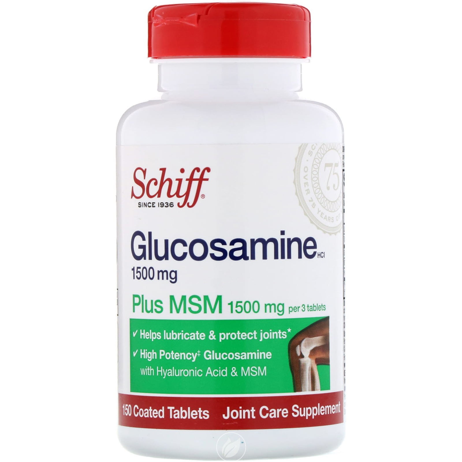 Glucosamine Msm 150 Coated Tablets by Schiff/Bio Foods, Pack of 2