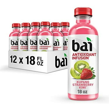 Bai Kupang Strawberry Kiwi, Antioxidant Infused Beverage, 18 Fl Oz Bottle (Pack Of 12)