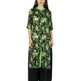 thumbnail image 4 of Bimba Women Floral Rayon Kurta Kurti 3/4 Sleeve Formal Casual Indian Tunic Blouse, 4 of 6
