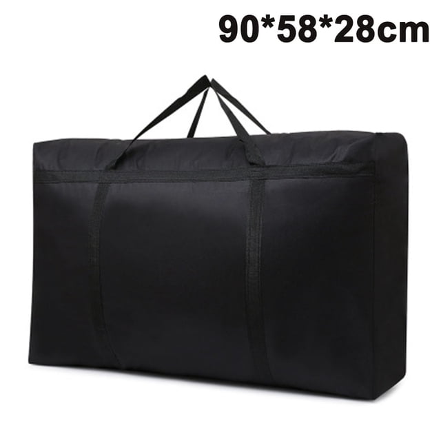 Bolsas de almacenamiento para edredones con cremallera grande de 150 l, bolsa de almacenamiento de ropa plegable con asa reforzada, bolsa de almacenamiento debajo de la cama para ropa de