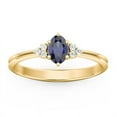 thumbnail image 2 of Birthstone Oval Ring with Shoulder Accents - Blue Sapphire (September), 2 of 5