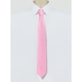 thumbnail image 2 of CORBATA DE HOMBRE INSPIRADA CHIC DE PATRÓN DE CUADROS SÓLIDO, CORBATA FORMAL DE NEGOCIO, TAMAÑO ÚNICO, ROSA, 2 of 5