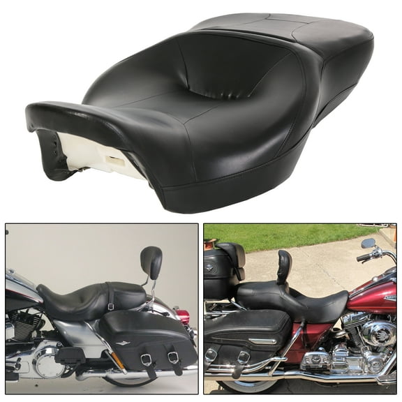 Kojem Rider Driver＆ Passenger Seat Compatible with 2009-2022 Harley Touring Street Tri Glide Road King Hammock Black