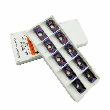 

BLUESON 10Pc Apmt1604Pder 1135 Hrc65 Milling Cutter Turning Carbide Insert For Apkt 400R