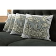 thumbnail image 5 of Ambesonne Antique Throw Pillow Cover 4 Pack, Anchor and Roses Clouds, 16", Eggshell Grey, 5 of 5