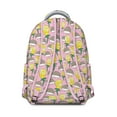 thumbnail image 3 of Pink Hedgehog Rose Pattern Backpack for School,Cute School Bag,Schoolbag with Adjustable Shoulder Straps & Padded Back,15.3"x11"x7.1"., 3 of 6