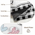 thumbnail image 6 of 5'x7' Area Rugs for Living Room Bedroom, Happy Easter Washable Rug Carpet Runner Indoor Outdoor, Cute Lovely Colorful Rabbits Black White Plaid Non Slip Floor Mats Area Rug for Kitchen, Nursery, 6 of 8