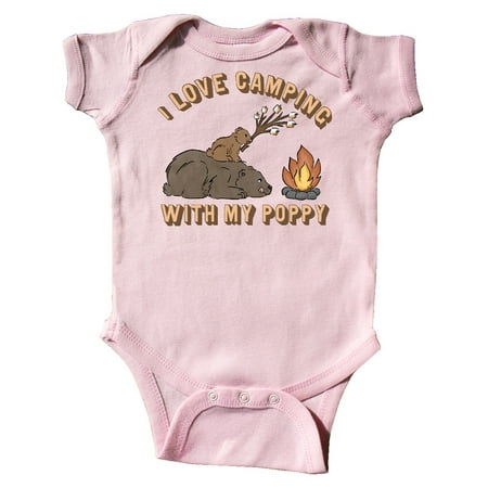 

Inktastic I Love Camping With My Poppy Gift Baby Boy or Baby Girl Bodysuit