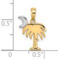 thumbnail image 3 of 14K Yellow & Rhodium With Charleston Palm Tree Charm (15.11 X 11.68) Made In United States k9455, 3 of 5
