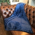 thumbnail image 3 of Allgala 60x90 Super Soft Flannel Plush Light Weight Throw Blanket-Royal-BLK82505, 3 of 4