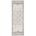 thumbnail image 2 of Hauteloom Amaga Moroccan Farmhouse Hallway Entryway Runner Rug - High Low Long Carpet - High Pile - Bohemian - Brown, Beige, Cream - 2'7" x 7'3", 2 of 19