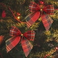 thumbnail image 5 of Ongmies Christmas Bows, 10Pcs Christmas Bows - Various Fabric Styles For Tree Garland, Party & Holiday Decorations, Christmas Decorations Indoor, 5 of 9