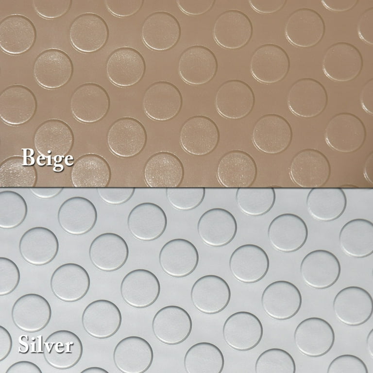 Rubber-Cal Diamond-Plate Metallic 4 ft. x 8 ft. Silver PVC Flooring (32 sq. ft.) Rubber-Cal Diamond-Plate Metallic 4 ft. x 8 ft. Silver PVC Flooring (32 sq. ft.)