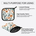 thumbnail image 3 of Yayeee Oven Mitts and Pot Holder Set of 2 Heat Resistant Kitchen Gloves Baking Hot Pad, Flowers Pattern, 3 of 5