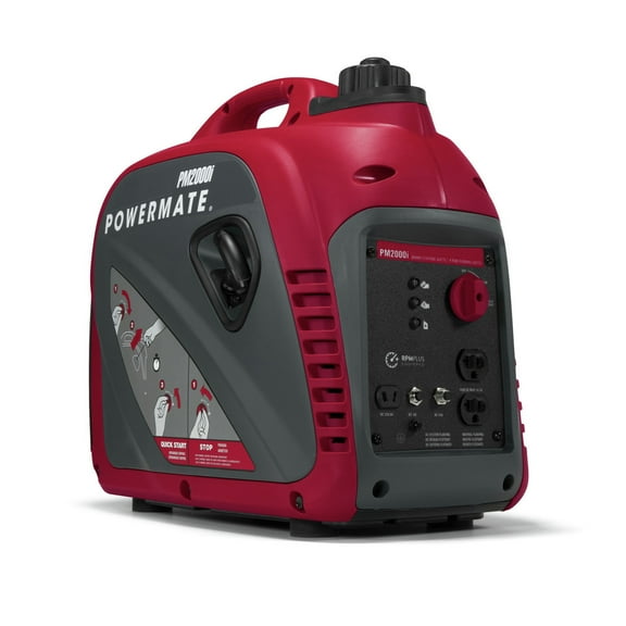 Powermate P0080501 PM2000i 2000/1700 Watt 80cc Portable Inverter Generator