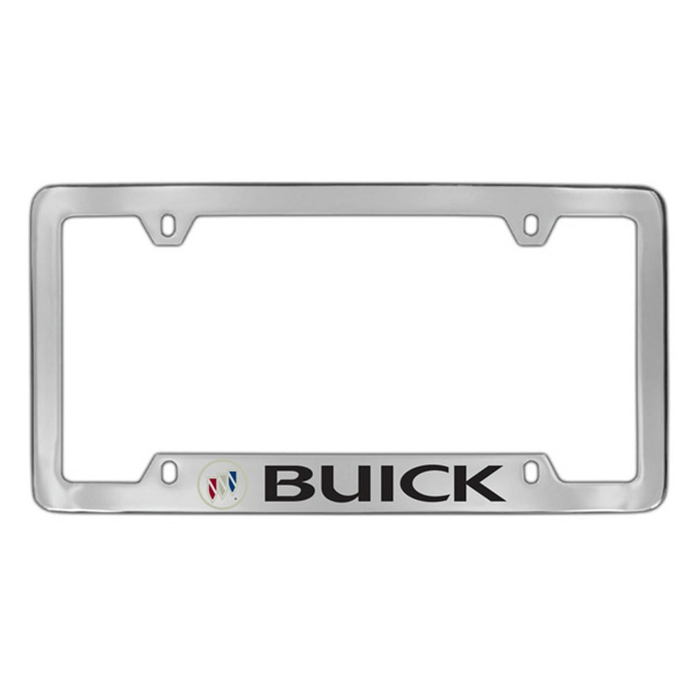 Buick 19802001 Logo Bottom Engraved Chrome Plated Brass License Plate Frame